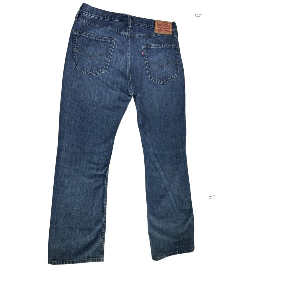 Levis 527 Slim Bootcut Jeans Mens 34x32 Medium Wash Blue Denim Pants